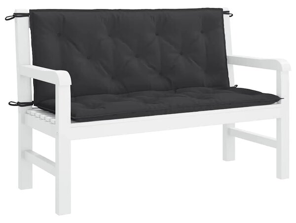 Jastuk za vrtnu klupu crni 120 x (50+50) x 7 cm tkanina Oxford - Crna 120 cm 2 Crna
