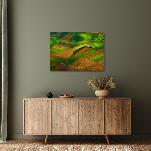 Staklena slika - Polja, livade (70x50 cm)