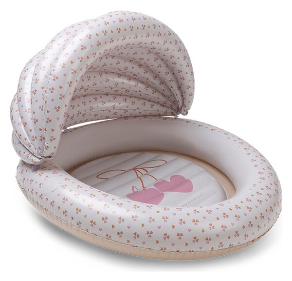 SWIM ESSENTIALS dječji bazen s nadstrešnicom, dno na napuhavanje Cozy Hearts 100 cm