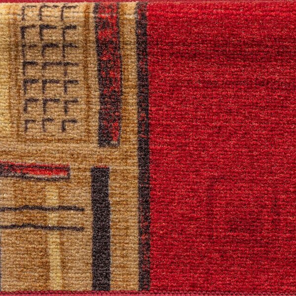 Ljepljivi tepisi za stepenice 15 kom 65x21x4 cm crveni - Crvena 15 Pravokutno Crvena