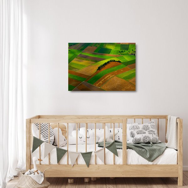 Staklena slika - Polja, livade (70x50 cm)