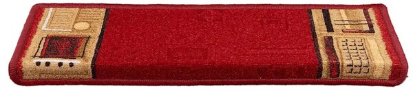 Ljepljivi tepisi za stepenice 15 kom 65x21x4 cm crveni - Crvena 15 Pravokutno Crvena