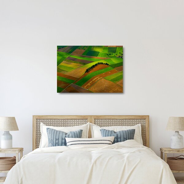 Staklena slika - Polja, livade (70x50 cm)