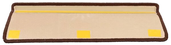 Ljepljivi tepisi za stepenice 15 kom 65x21x4 cm smeđi - Smeđa 15 Pravokutno Smeđa
