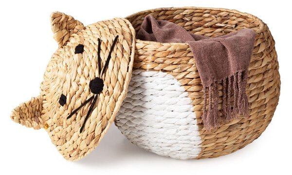 Dječja kutija za pohranu od vodenog zumbula u prirodnoj boji ø 40x43 cm Cat – Compactor
