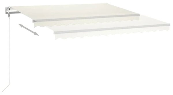 Automatska tenda sa senzorom za vjetar LED 450 x 350 cm krem - Krema 450 x 350 cm 1 s bijelim okvirom