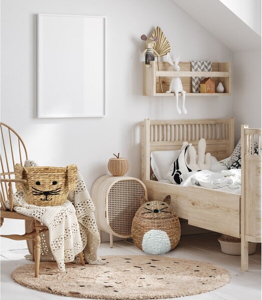 Dječja kutija za pohranu od vodenog zumbula u prirodnoj boji ø 40x43 cm Cat – Compactor