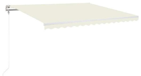 Automatska tenda sa senzorom za vjetar LED 450 x 350 cm krem - Krema 450 x 350 cm 1 s bijelim okvirom