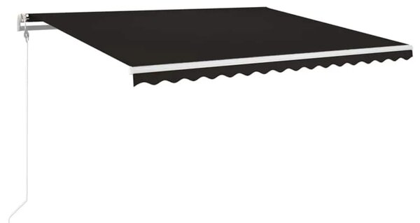 Automatska tenda sa senzorom za vjetar LED 450x350 cm antracit - Antracit 450 x 350 cm 1 s bijelim okvirom