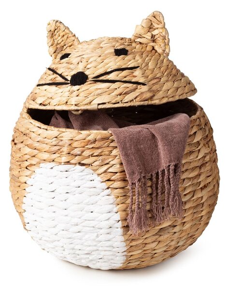 Dječja kutija za pohranu od vodenog zumbula u prirodnoj boji ø 40x43 cm Cat – Compactor