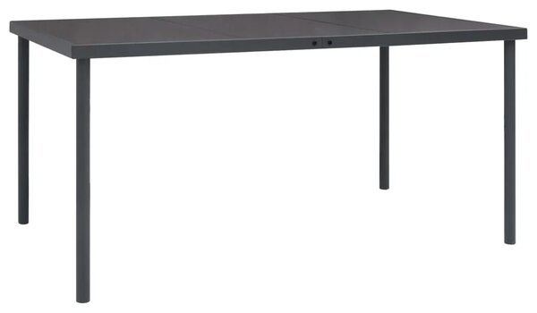 Vrtni stol - Blagovaonski stol antracit 150 x 90 x 74 cm čelični - 150 x 90 x 74 cm 1 150 x 90 x 74 cm