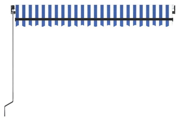 Tenda na ručno uvlačenje 450 x 350 cm plavo-bijela - Plava i bijela 450 x 350 cm 1 Plava i bijela