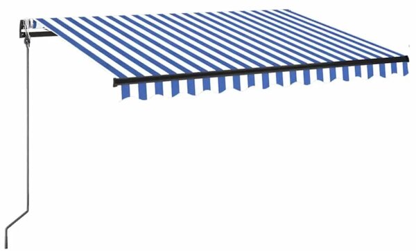 Automatska tenda sa senzorom LED 350x250 cm plavo-bijela - Plava i bijela 350 x 250 cm 1 Plava i bijela