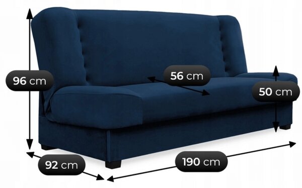 Set od 2 komada sofa Panino (tamnoplava)