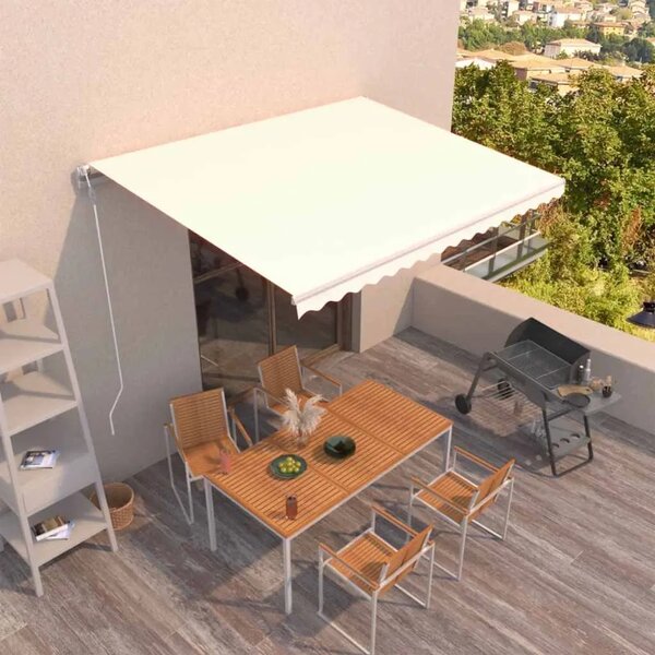Tenda na automatsko uvlačenje 450 x 300 cm krem - Krema 450 x 300 cm 1 s bijelim okvirom