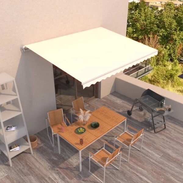 Tenda na ručno uvlačenje 400 x 350 cm krem - Krema 400 x 350 cm 1 s bijelim okvirom