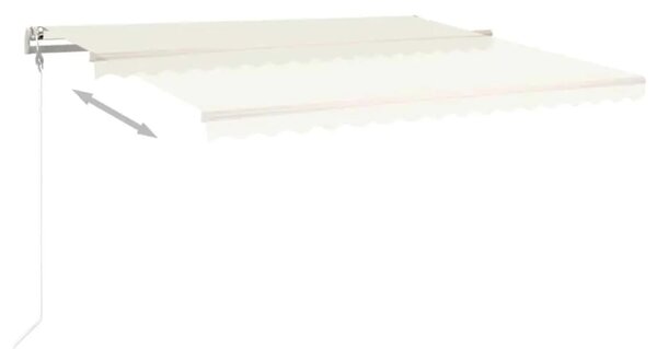 Tenda na automatsko uvlačenje 450 x 300 cm krem - Krema 450 x 300 cm 1 s bijelim okvirom