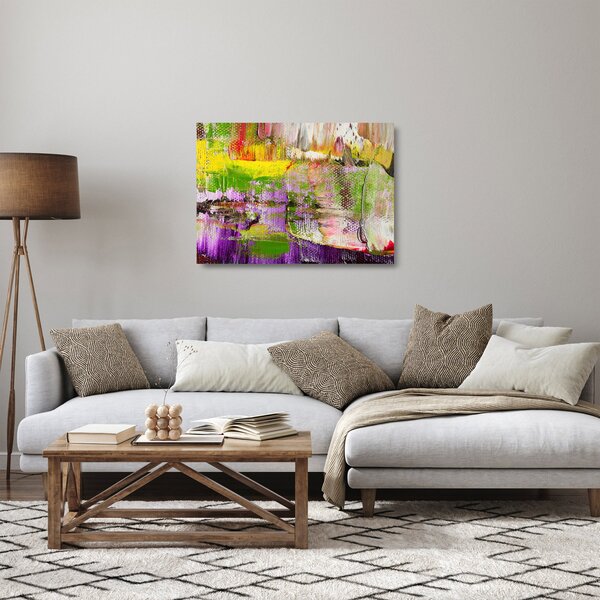 Staklena slika apstrakcije - slikanje (70x50 cm)