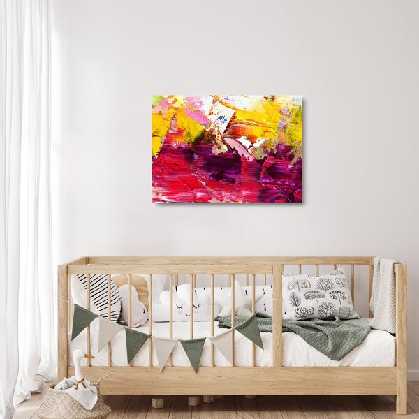 Staklena slika apstrakcije - slikanje (70x50 cm)