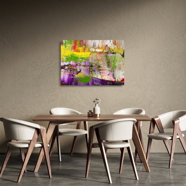 Staklena slika apstrakcije - slikanje (70x50 cm)