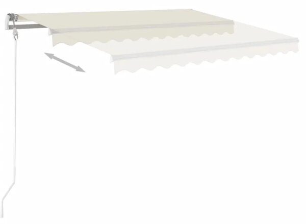 Tenda na automatsko uvlačenje 350 x 250 cm krem - Krema 350 x 250 cm 1 s bijelim okvirom