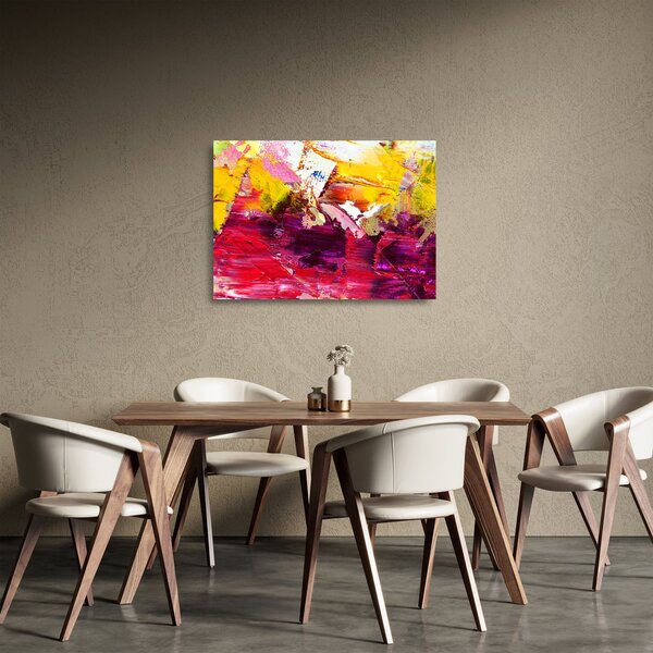 Staklena slika apstrakcije - slikanje (70x50 cm)
