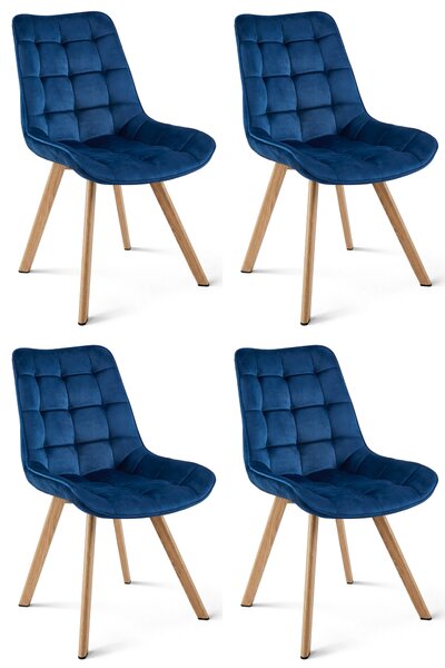 Blagovaonska stolica SORIA VELVET, plava