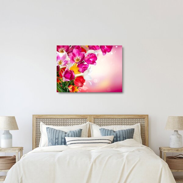 Staklena slika tulipana (70x50 cm)