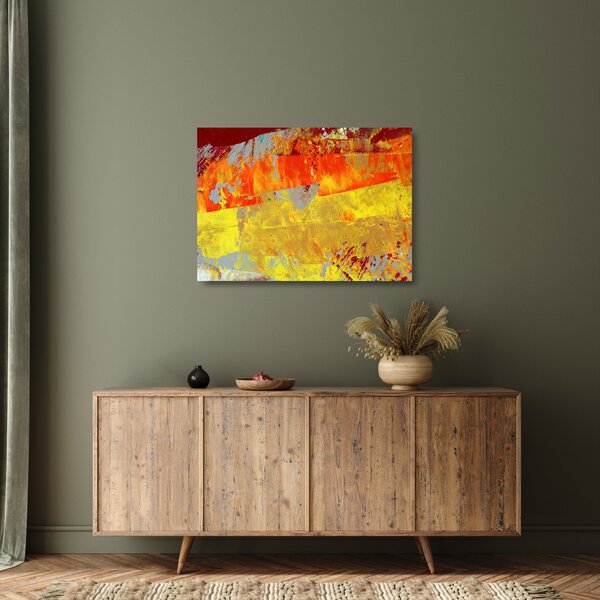 Staklena slika apstrakcije - slikanje (70x50 cm)