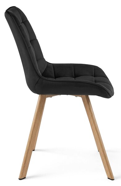 Blagovaonska stolica SORIA VELVET, crna