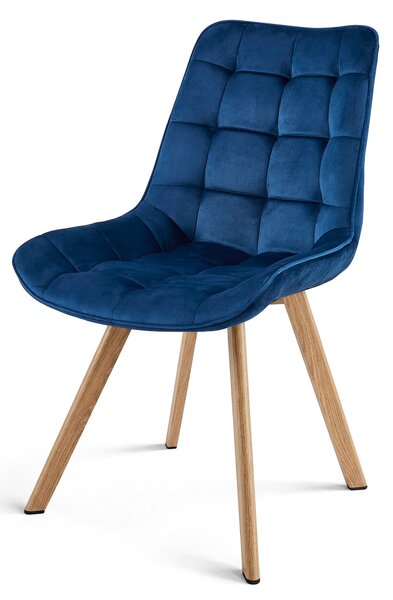 Blagovaonska stolica SORIA VELVET, plava
