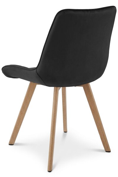 Blagovaonska stolica SORIA VELVET, crna