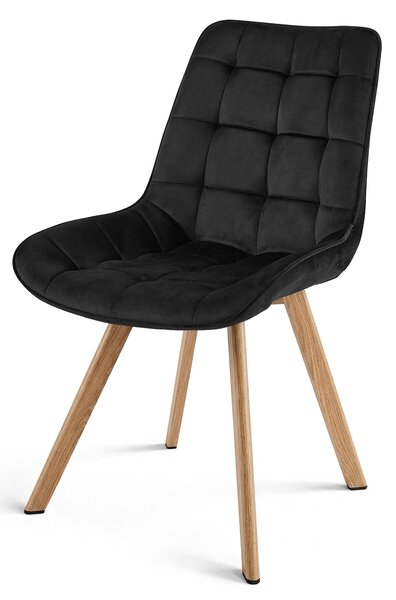 Blagovaonska stolica SORIA VELVET, crna