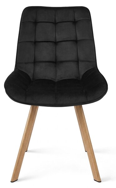 Blagovaonska stolica SORIA VELVET, crna
