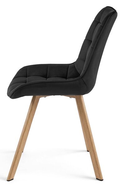 Blagovaonska stolica SORIA VELVET, crna