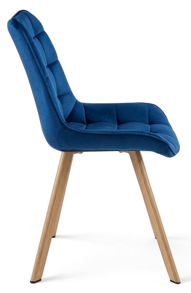 Blagovaonska stolica SORIA VELVET, plava
