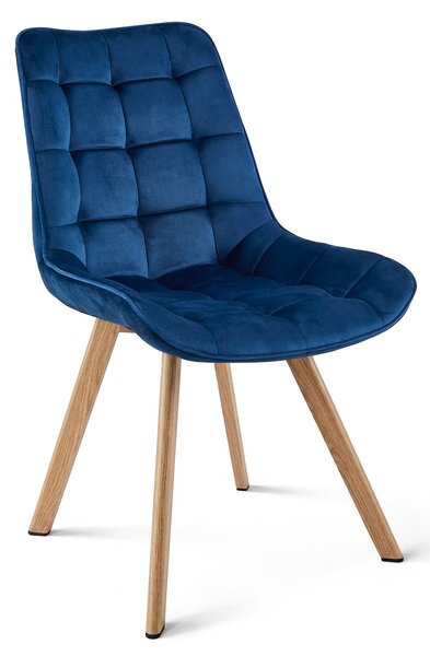 Blagovaonska stolica SORIA VELVET, plava