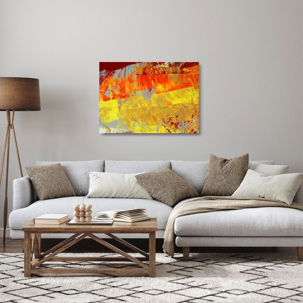 Staklena slika apstrakcije - slikanje (70x50 cm)