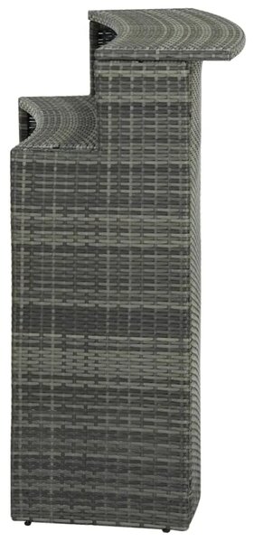 Vrtni barski stol sivi 120 x 55 x 110 cm od poliratana - Siva 1 Siva