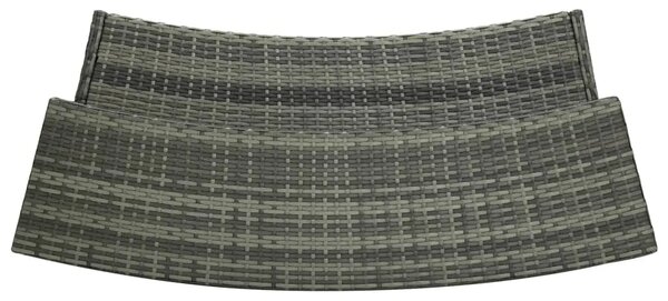 Vrtni barski stol sivi 120 x 55 x 110 cm od poliratana - Siva 1 Siva