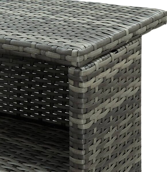 Vrtni barski stol sivi 120 x 55 x 110 cm od poliratana - Siva 1 Siva