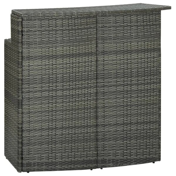 Vrtni barski stol sivi 120 x 55 x 110 cm od poliratana - Siva 1 Siva
