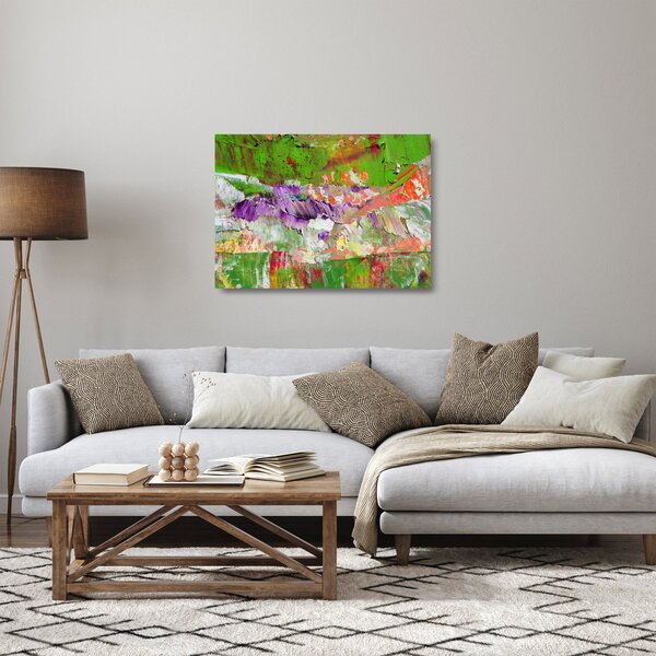 Staklena slika apstrakcije - slikanje (70x50 cm)