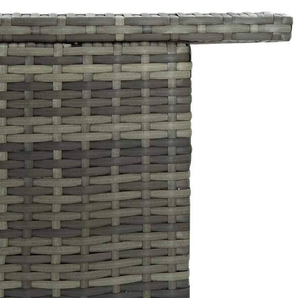 Vrtni barski stol sivi 120 x 55 x 110 cm od poliratana - Siva 1 Siva