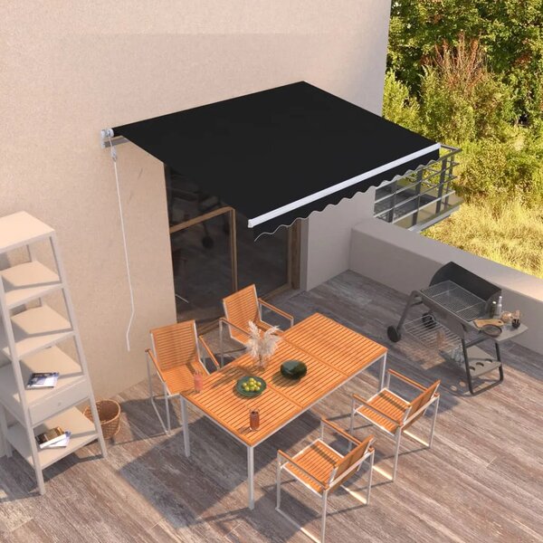 Tenda na automatsko uvlačenje 300 x 250 cm antracit - Antracit 300 x 250 cm 1 s bijelim okvirom