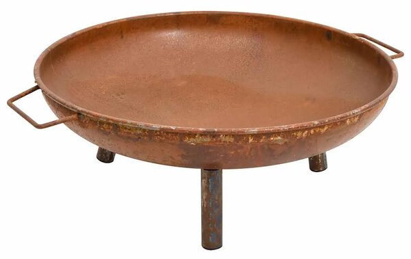 Posuda za vatru 67 5 x 58 x 22 5 cm čelična - Smeđa 67.5 x 58 x 22.5 cm Smeđa 67.5 x 58 x 22.5 cm