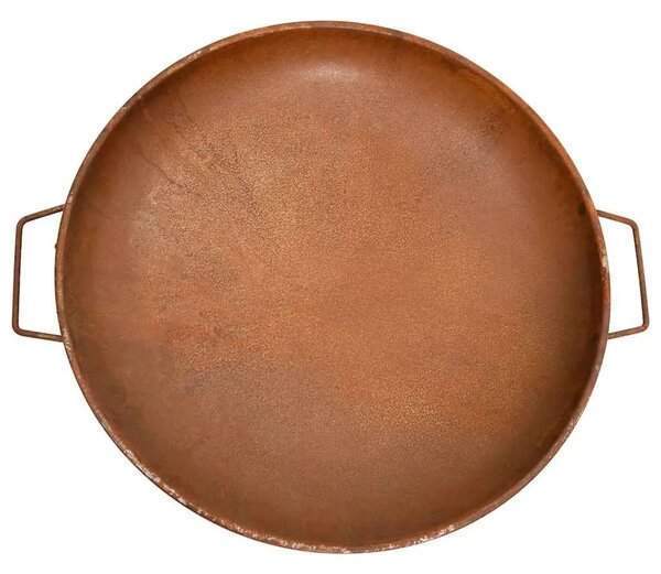 Posuda za vatru 67 5 x 58 x 22 5 cm čelična - Smeđa 67.5 x 58 x 22.5 cm Smeđa 67.5 x 58 x 22.5 cm