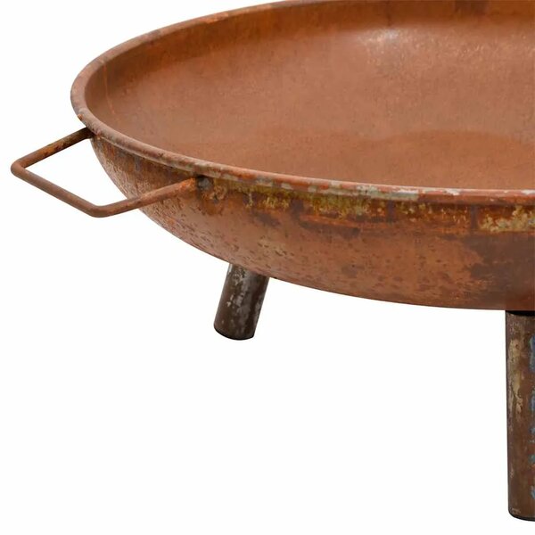 Posuda za vatru 67 5 x 58 x 22 5 cm čelična - Smeđa 67.5 x 58 x 22.5 cm Smeđa 67.5 x 58 x 22.5 cm