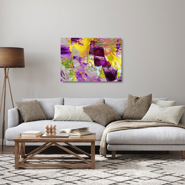 Staklena slika apstrakcije - slikanje (70x50 cm)
