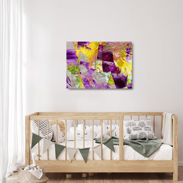 Staklena slika apstrakcije - slikanje (70x50 cm)